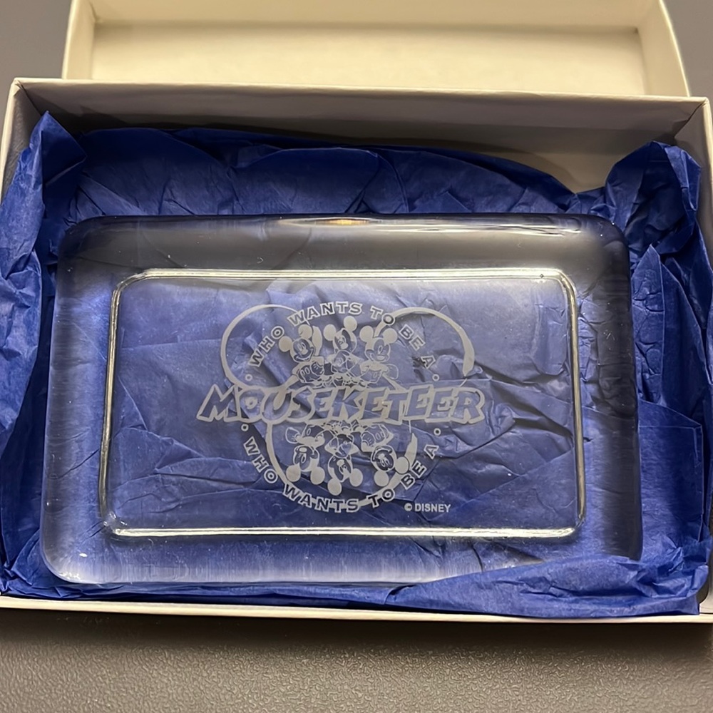 Disney Cruise Line glass paperweight